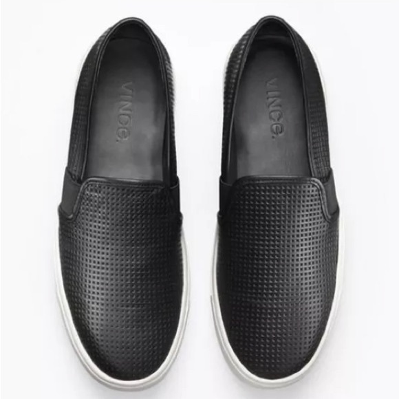 Vince - Women’s Perforated Leather Blair Sneaker (black - size 6) - Picture 7 of 7
